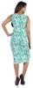 Bimba Printed Bodycon Midi Dress For Women Casual Sleeveless Viscose Jersey