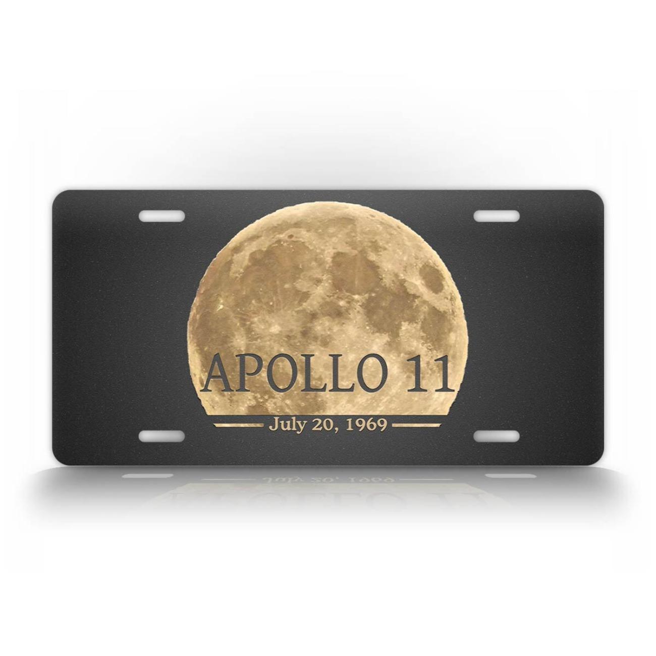 Personalized Apollo 11 Lunar Mission Tin Sign Retro Car Decor белый
