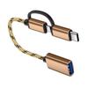 TYP C OTG Adapterkabel 2 in 1 USB Typ C zu USB Adapter für Android Handy U Disk Kartenleser Roségold