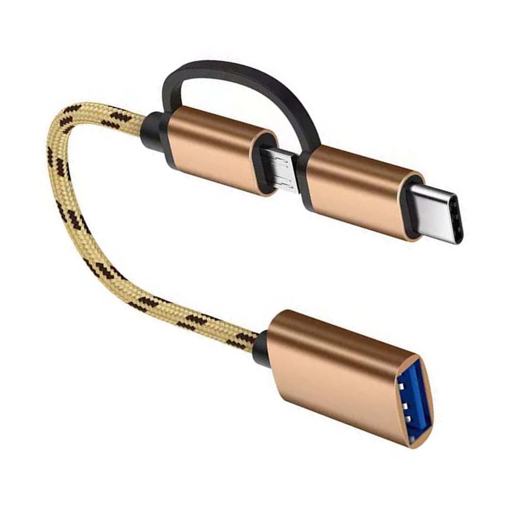 TYP C OTG Adapterkabel 2 in 1 USB Typ C zu USB Adapter für Android Handy U Disk Kartenleser Roségold