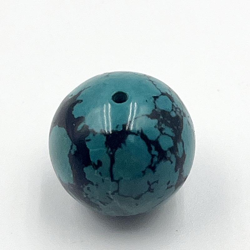 Pendente Grande in Porcellana da 14mm Fiore Wulan Turchese Perla Buddista Hubei Filo di Ferro Turchese