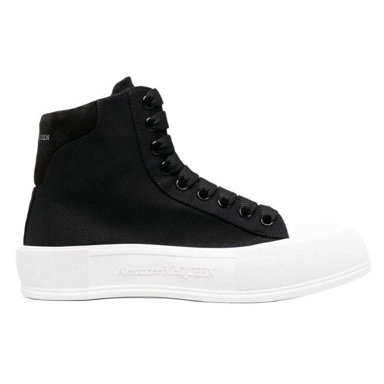 Alexander Mcqueen Deck High Top Stylish Skateboarding Shoes Men's Black 707681W4MV71070