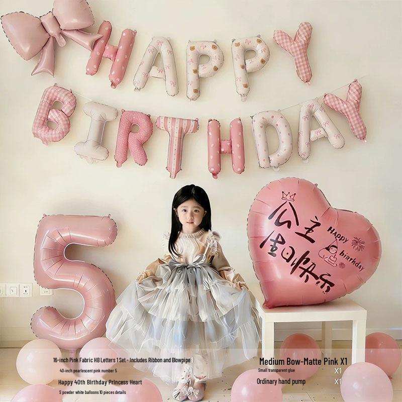 18th Birthday Heart Balloon Decorations - First Birthday Party Backdrop for Girls