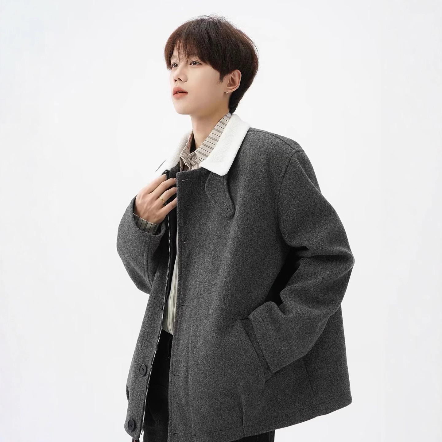 Artistic Versatile Lambswool Cotton Jacket with Trendy Fiber Blend Sleeves Extra Large