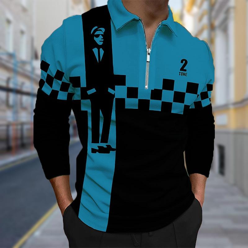 

Рубашки поло мужские с длинным рукавом черно-белые с принтом мага новые мужские рубашки поло с длинным рукавом на молнии футболка топ 8XL