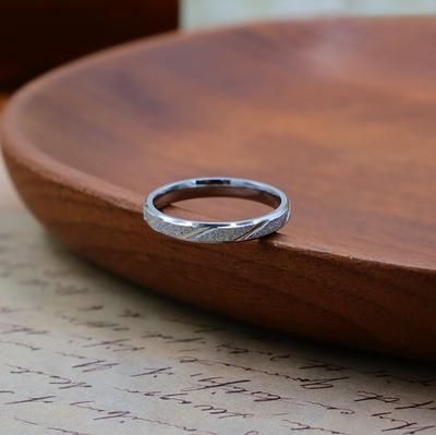 Couple Ring Pair Ring Men'S And Women'S Beveled Popular Stainless Steel Creative Pair Ring Wedding Matte Jewelry