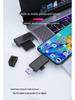 Metal OTG Card Reader for TF/SD Cards - Compatible with Apple, Android Type-C, and USB 2.0 Devices
