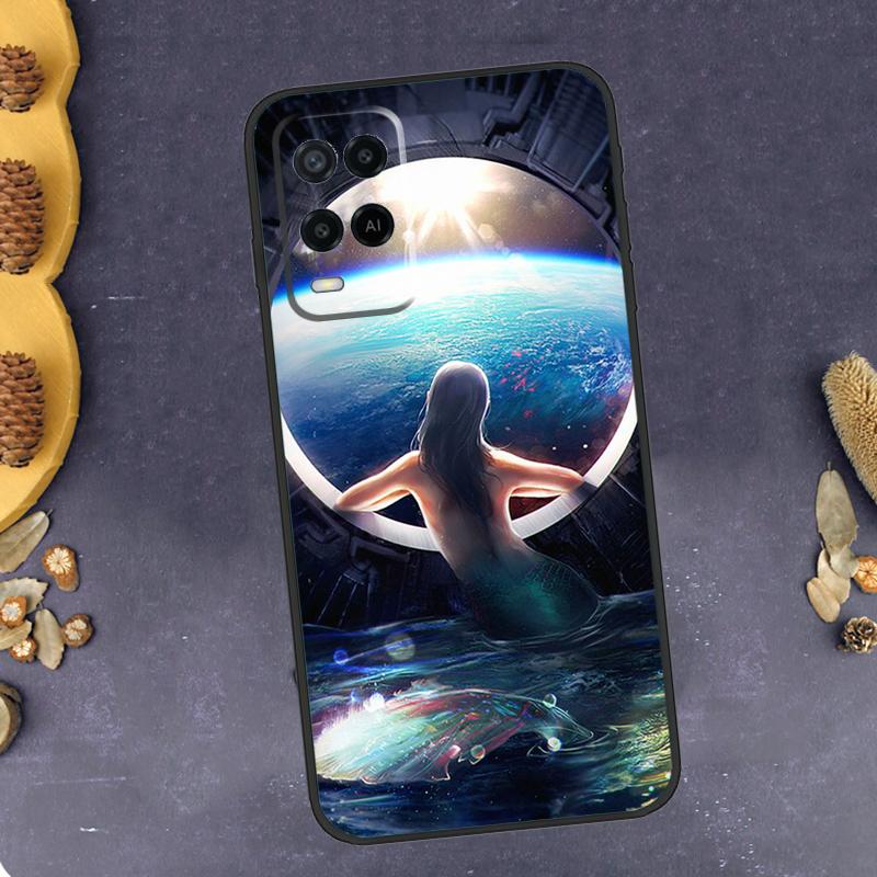 Mermaid Phone Case For Oppo A40 A60 A80 A78 A98 A18 A38 A58 A74 A94 A54 A16 A76 A96 A15 A17 A77 A57S