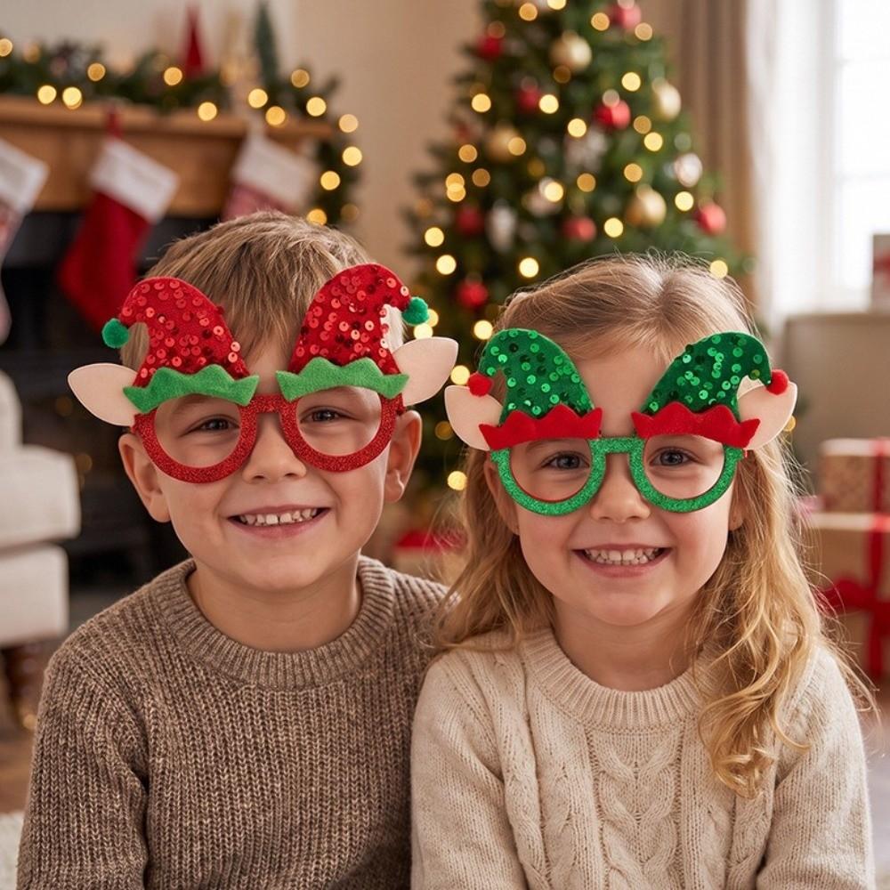No Lens Party Glasses Elf Hat Design Photo Prop New Novelty Eyeglasses Cosplay Event
