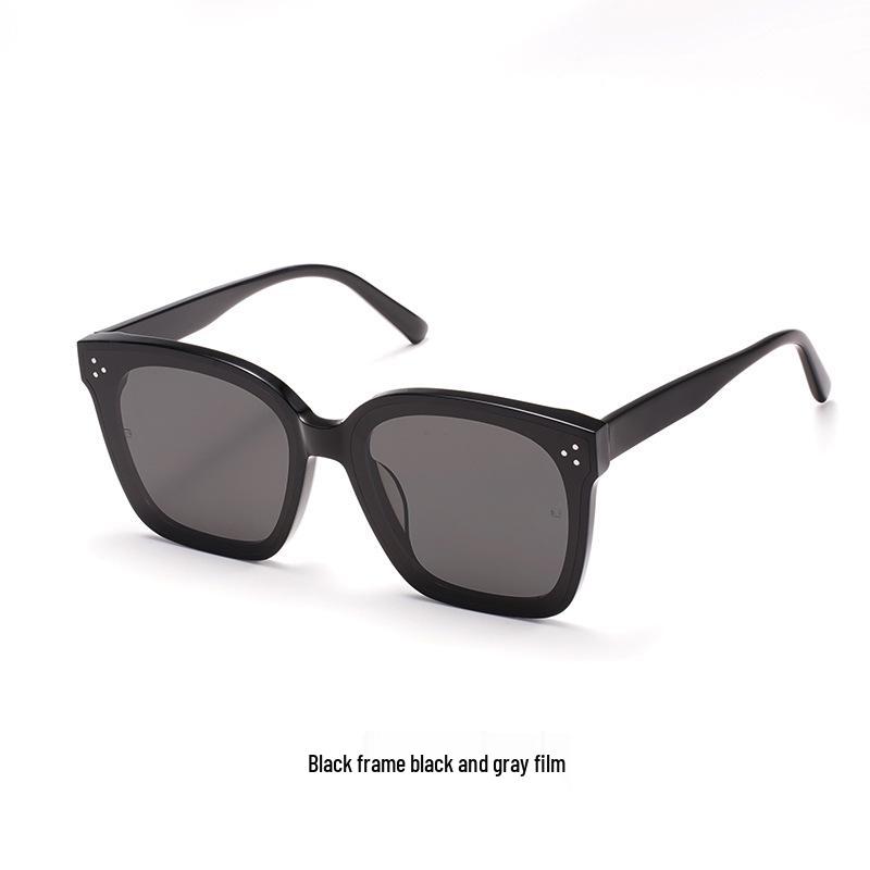 New High-End Fashion Sunglasses - Unisex 6050 Black Frame with Nylon Lenses, UV Protection