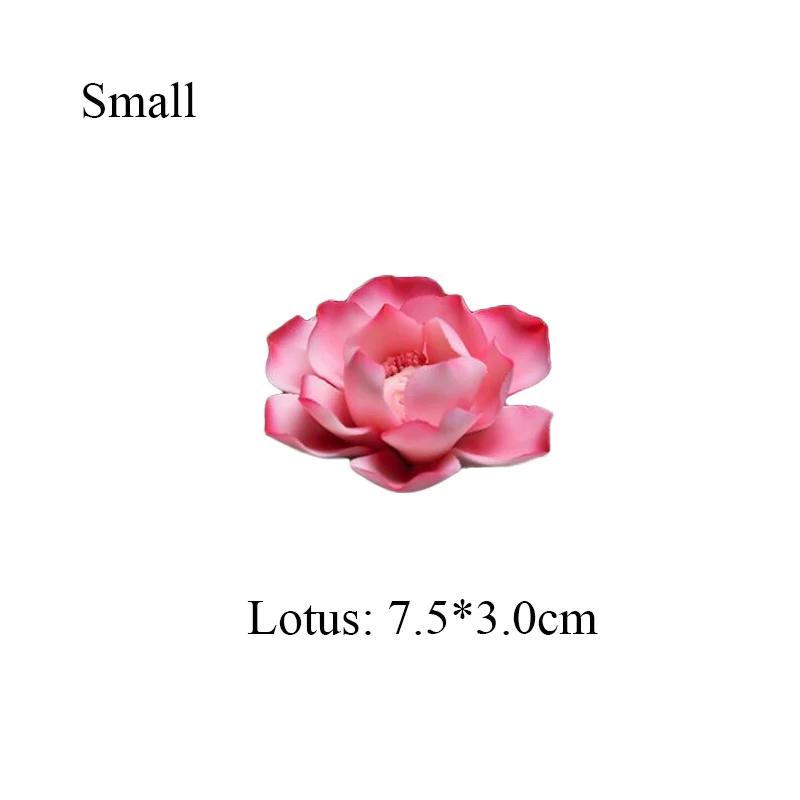 Y Handmade Large Lotus Flower Incense Burner Multi-Color Line Incense Holder Tea Room Office Home Decoration Buddha Home Decor