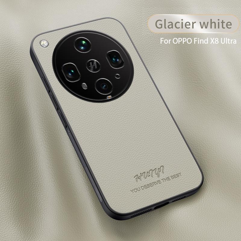 Leather Magsafe Case for Oppo Find X8 Ultra Car Magnetic Holder Wireless Charging Silicone Hard Phone Cover FindX8Ultra PKJ110