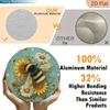 Vintage Metal Wall Art Bee Flowers Waterproof Decor for Restaurant Bar Home