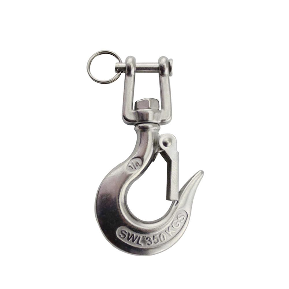 Silver 304 Stainless Steel Lifting Snap Tone Hook American Type Trigger Clevis Swivel-Eye