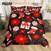 Christmas Duvet Cover Cartoon Snowman Deer Reindeer Bedding Set Twin Size Microfiber Cute Gingerbread Stocking Comforter Cover
