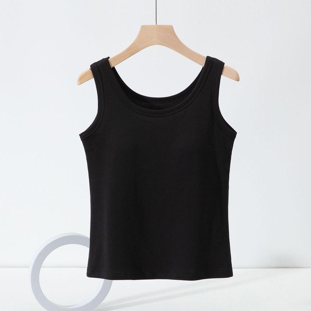 Women's Anti-Light Cotton Camisole: Covers Underarm, Chest Pads, Wear Alone or as Base Layer, Sleeveless Top