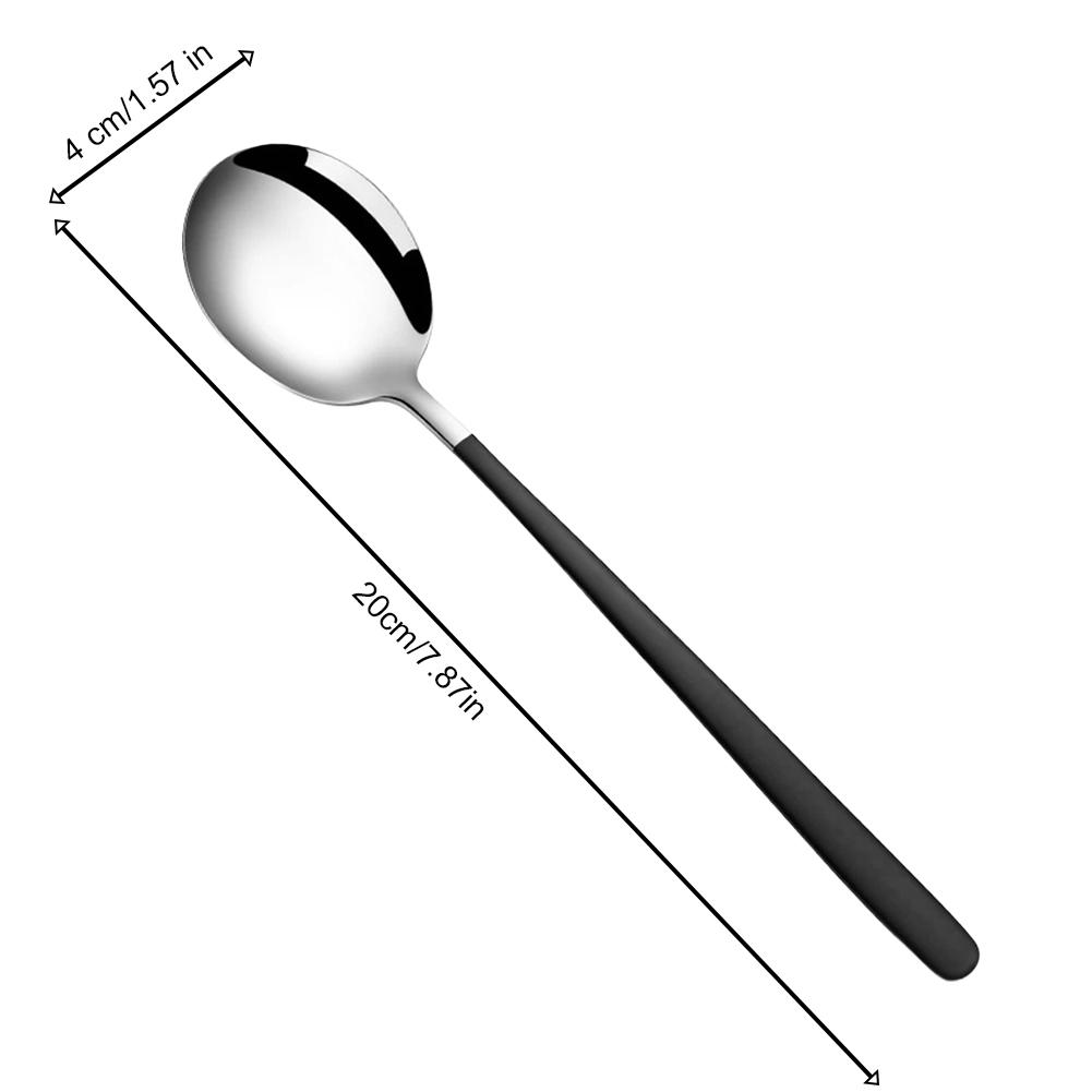 Langer Griff Teelöffel Edelstahl Rose Rührlöffel Ungewöhnlich für Dessert Honig Salat Tee Kaffee Löffel Küchen Bar Zubehör