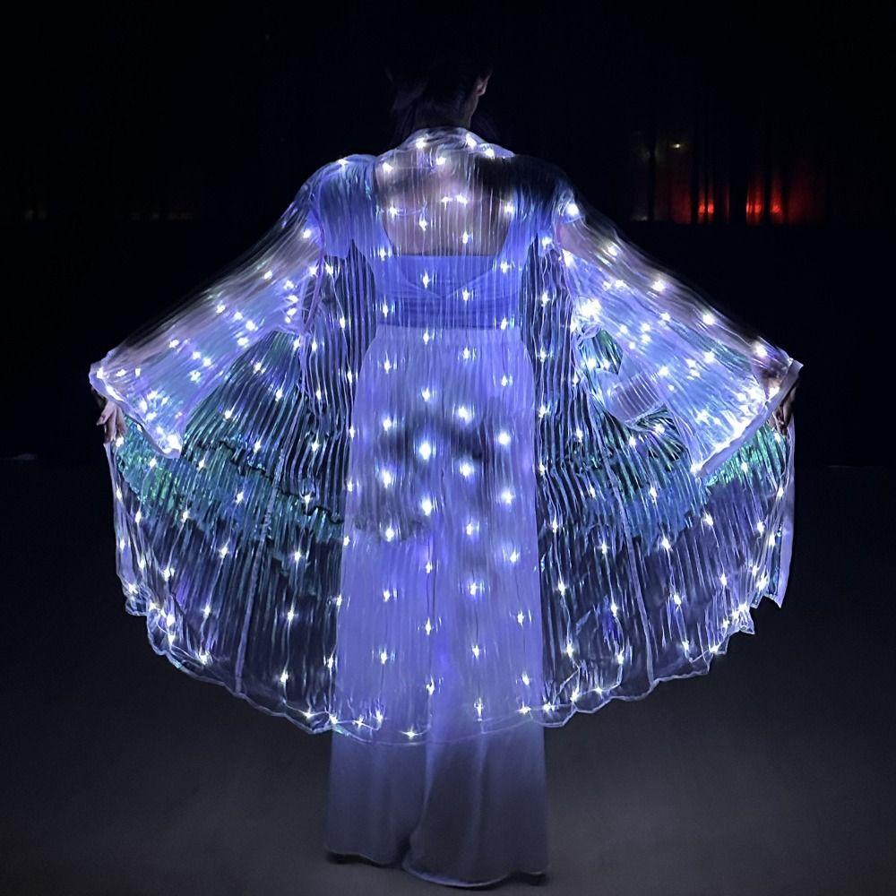 Stage Performance Light Up Cardigan Polyester Sheer Cover Up New Luminous Dance Costume