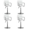 Day and Night - Day and Night Swivel Dining Chairs 4 Units White Synthetic Leather