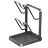 Pan Lid Organizer 2-Tier Storage Stand Lid Holder with Drip Tray for Spatula Ladle Spoon Kitchen Countertop