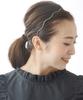 Kobe VINGTAINE Colored Beaded Wave Thin Wedding Hair Black Headband, Simple, Everyday, Accessory, HK-199-BK,