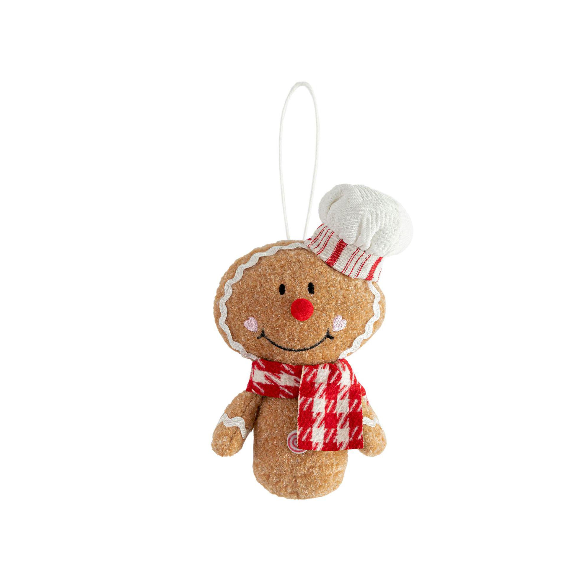 Christmas & New Year Gingerbread Man Ornament with Bow