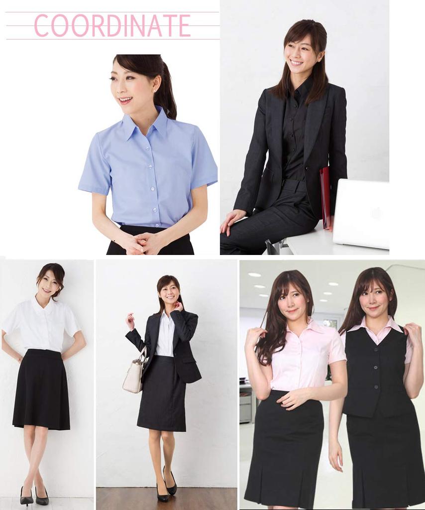 dress office short sleeve shape regular business shape regular dress shirts [EMMLIA] Women's shirts, wear, blouses, blouses, women's shirts, memory,
