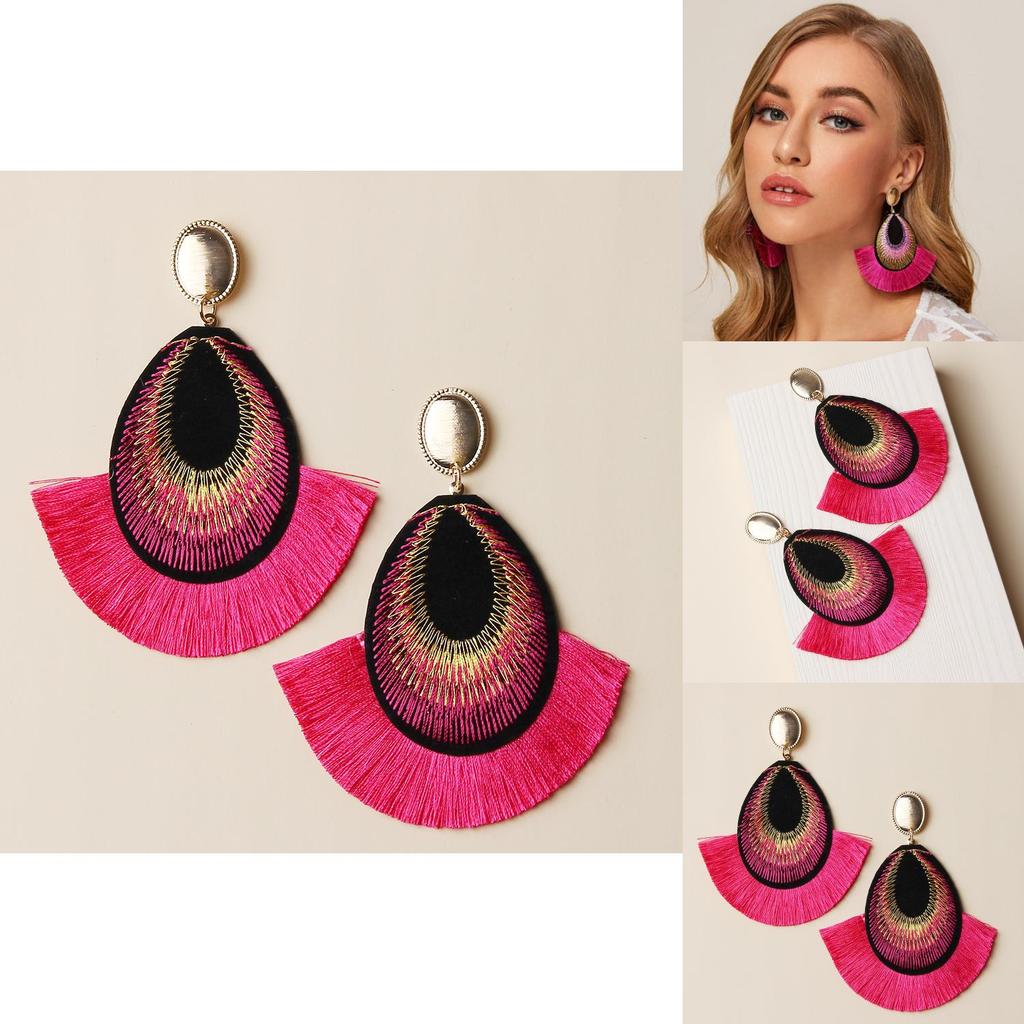 Unique Feather Ear Accessories With Embroidery For Womens Party Travel And Festive Events