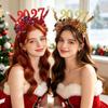 Sequin 2027 New Year Headband Cute 2027 Number Hair Hoop New Year Decorative Glasses  Holiday Party