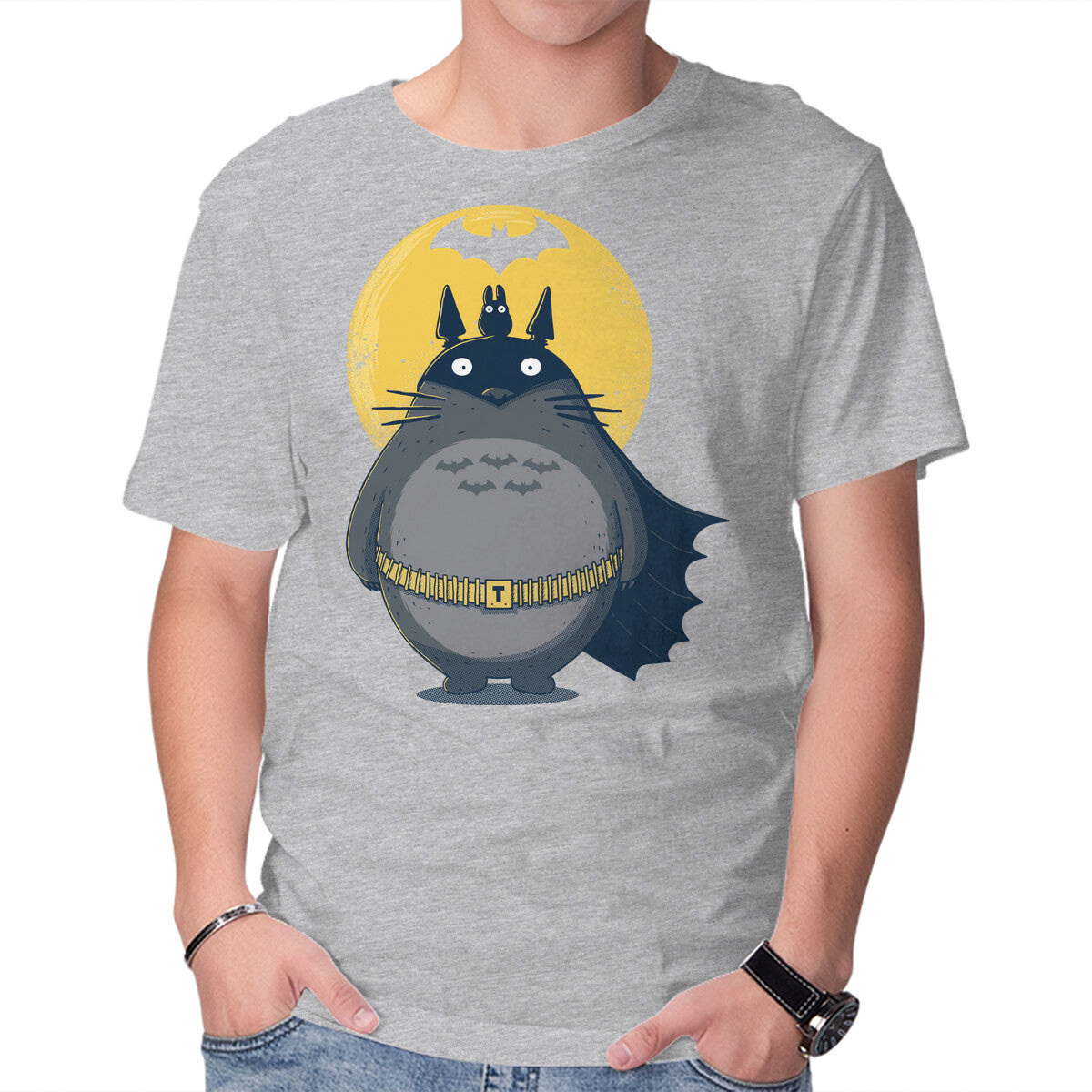 Unisex Crew Neck T-Shirt The Dark Neighbour Graphic Short Sleeve Casual Tee L