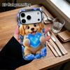 Phone Case: 2D Flat Design Suitable for iPhone 18, 17, 16, 15, 14, 13 Pro Film Protective Case, Couple Style, Golden Retriever Puppy, Christmas and Ha