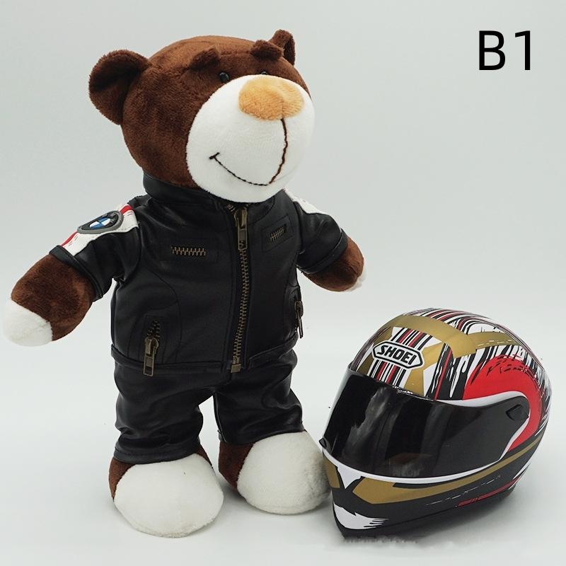 Kawaii helmets and teddy bears motorcycle decorations cute anime-filled soft stuffed toys as holiday gifts for friends