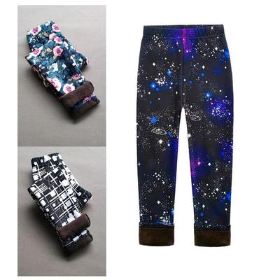Leggings per ragazza alla moda Inverno Autunno Stampa per bambini Plus Pantaloni di velluto Pantaloni addensati