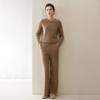 Fanzhen Women's 100% Cashmere Wide-Leg Trousers