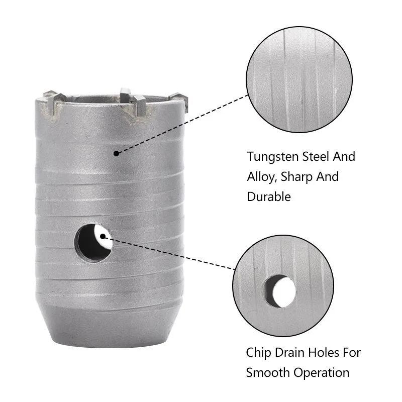 Wall hole opener Air conditioning Pipe Impact Electric Hammer Drills Bit Wall Hole Saw Drill Brick Wall Through Drilling Reamin
