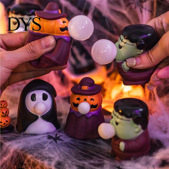 Pumpkin Stress Relief Toys Halloween Squeeze Toy, Bubble Pop Ghost Figurine, Cute Toy for Witch Sensory Kids, Desk Decor Classroom Office, Gift Trick