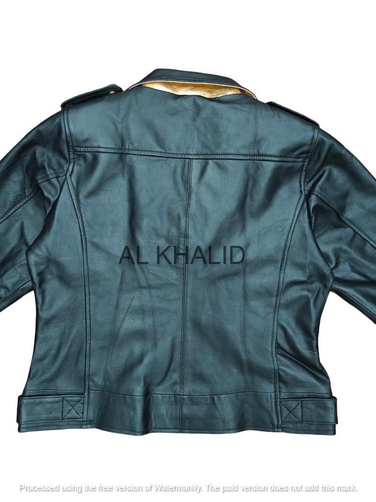 AL KHALID Motorrad-Stil schwarze Damenjacke Biker stilvoll echtes weiches Lammleder