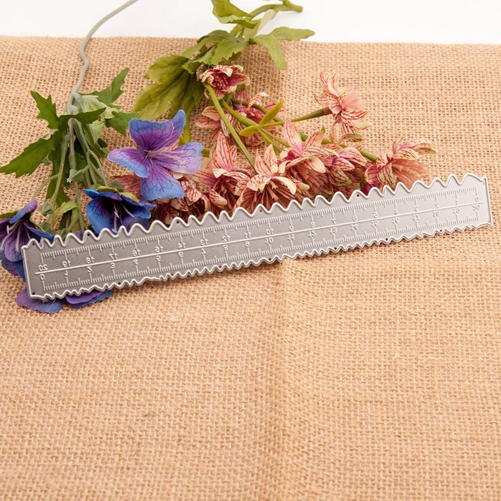 6pcs Carbon Steel Paper Tearing Ruler Jagged Lines Irregular Edge Ruler Paper Crafts