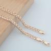 5mm 14K Gold Unisex Carved Twisted Rope Chain Long Necklace