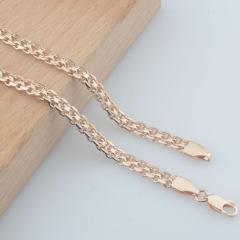 5mm 14K Gold Unisex Carved Twisted Rope Chain Long Necklace