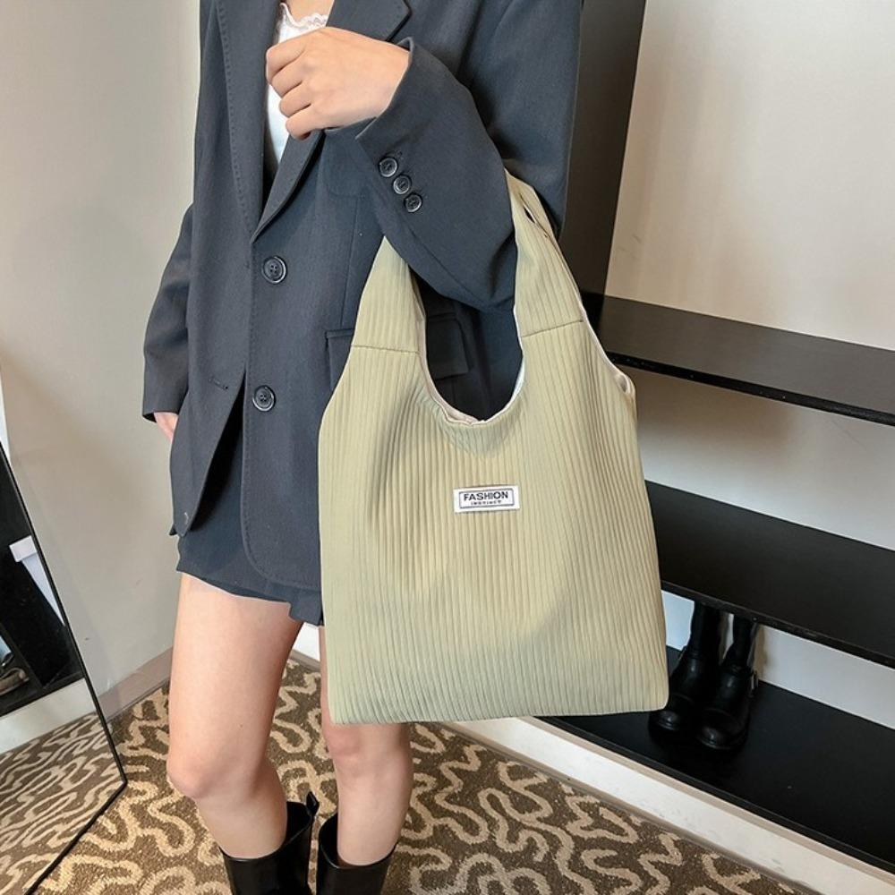 

Kroean Style Hand-held Tote Bag Solid Color Women s Handbag Fashion Shoulder Bag Student синій