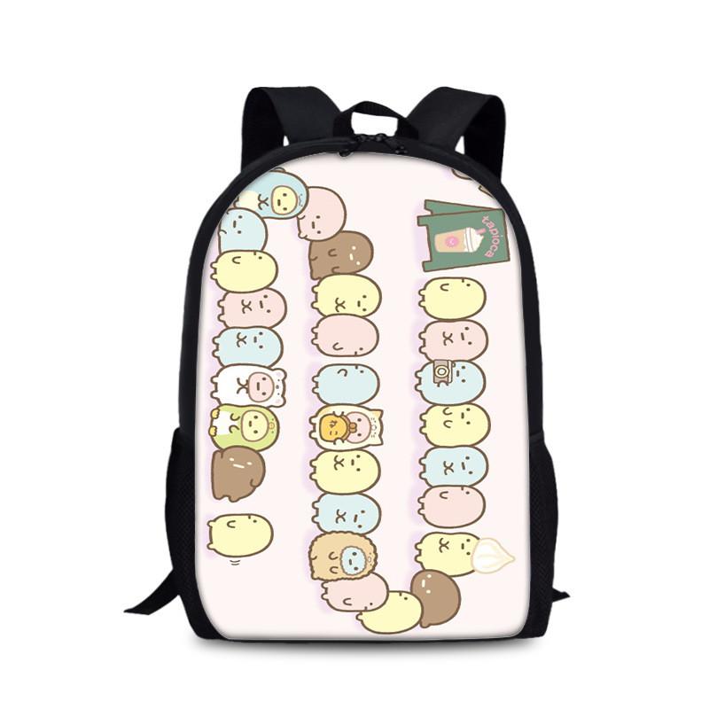 Sumikkogurashi School Bag With Waterresistant Nylon Fabric And Adjustable Shoulder Straps For Students