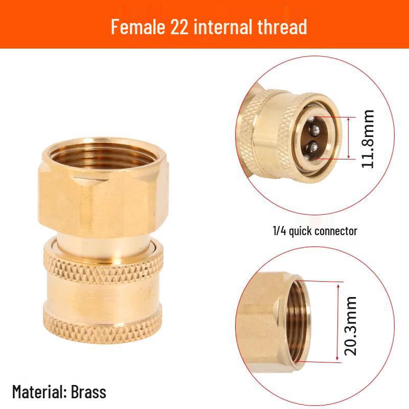 2-Point Brass Quick Connect High-Pressure Water Gun Hose for Car Washing and Cleaning 380.