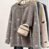 Soft Knit Pullover Sweater With Heart Detail Loose Fit Round Neck Women 2026
