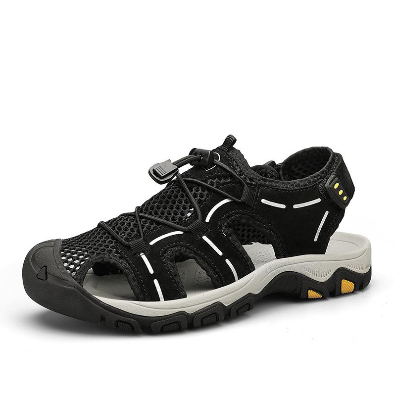 Men's 2024 Breathable Outdoor Sandals, Non-Slip Sport Beach Shoes with Hollow Design, Large Sizes Available