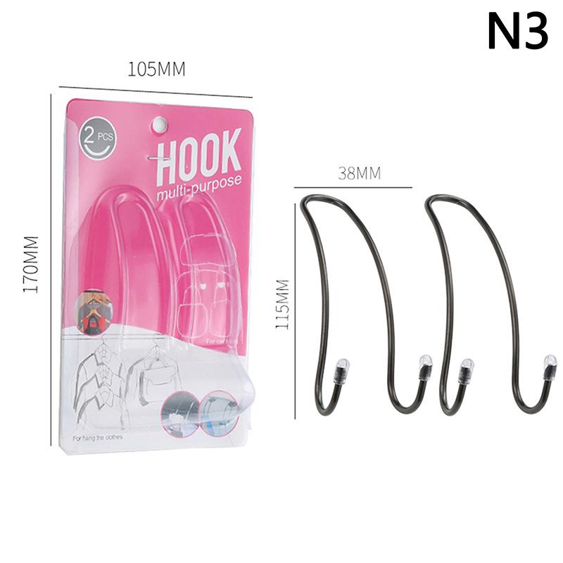 2Pcs Car Seat Hook Auto Hidden Back Seat Headrest Hanger For Handbag Shopping Bag Coat Storage Hanger Car Hook Organizer