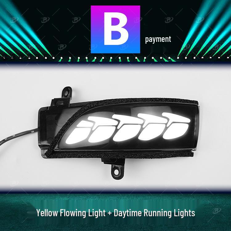 Subaru WRX STI 15-18 Rearview Mirror Dragon Scale Sequential Turn Signal Light with Blue DRL