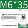 304 Stainless Steel Phillips Pan Head Machine Screw 