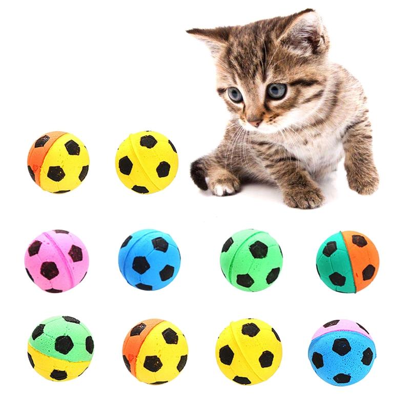 10x Small Rebounding for Cats To for Play Colorful DIY Craft and Art Supplies 4cm Soft Rebounding Balls for Cats Lightwe