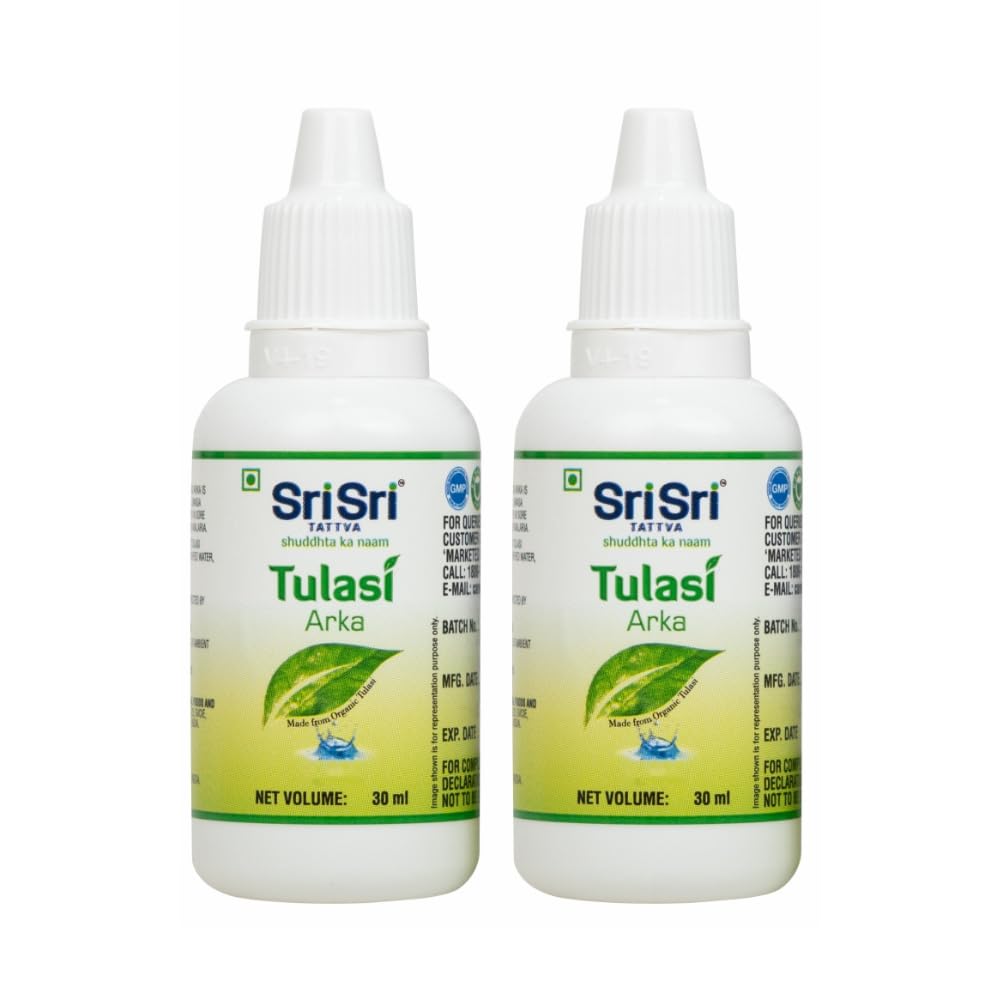 

Sri Sri TATTVA Tulasi Arka Herbal Drops 30 Ml X Pack Of 2 Daily Wellness Concentrate For Adults Pure Aqueous Extract